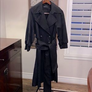 DANA BUCHMAN Designer Black Trench Coat